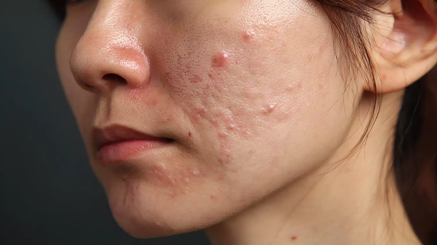 Woman’s Face with Visible Cystic Acne